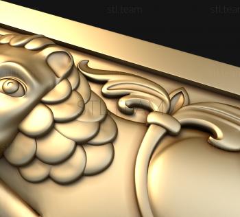 3D model Old lion mural (STL)